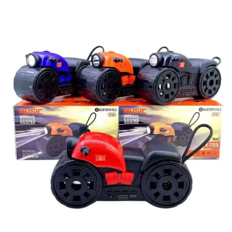 X-723 Motorcycle Design Portable Wireless Speaker with LED Headlight ...